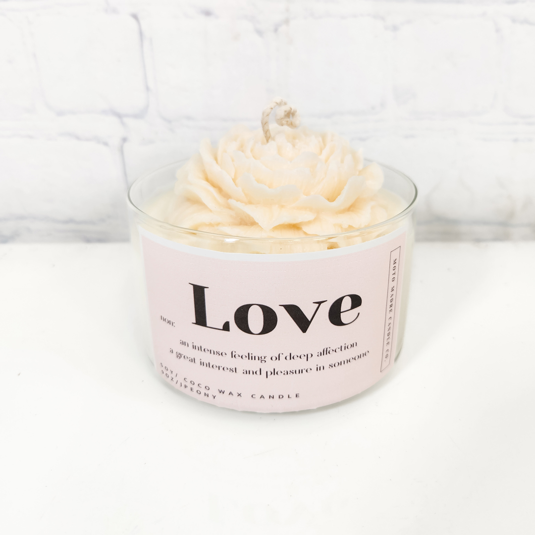 Large Love Candle By Moto Madre Co Ashland Addison Florist Co