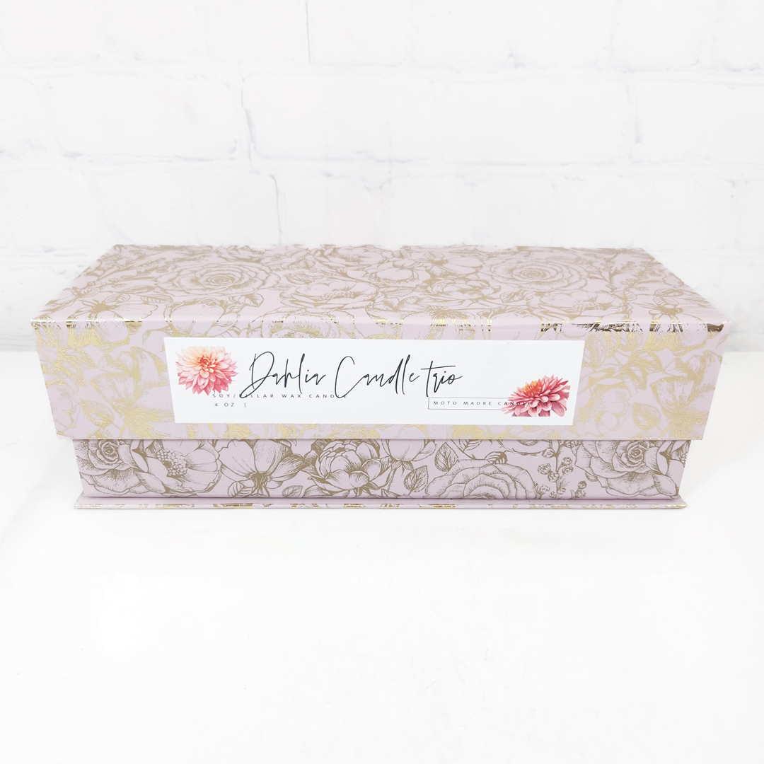 Dahlia Candle Trio By Moto Madre Co Ashland Addison Florist Co