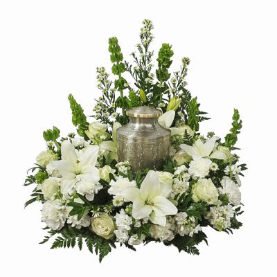 Urn Wreath - All White 