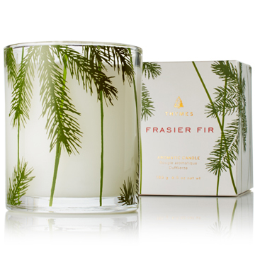 Thymes Frasier Fir Poured Candle Decorative Glass Jar - ManCandleReviews