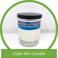 Cubs Win Candle